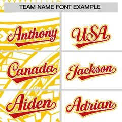 White Yellow Split Tribal Baseball Jersey 3