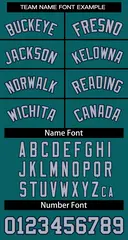 Women's Aqua Gray Navy Classic Baseball Jersey 5
