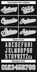 Women's Black Gray-White Classic Baseball Jersey 5