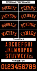 Women's Black Orange Classic Baseball Jersey 5
