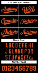 Women's Black Orange Classic Baseball Jersey 5