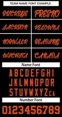 Women's Black Orange Classic Baseball Jersey 5