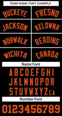 Women's Black Orange Classic Baseball Jersey 5