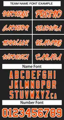 Women's Black Orange-White Classic Baseball Jersey 5
