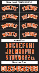 Women's Black Orange-White Classic Baseball Jersey 5