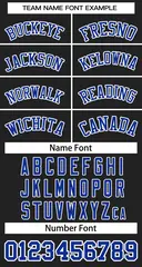 Women's Black Royal-White Classic Baseball Jersey 5