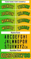 Women's Gold Green-Black Gradient Fashion Baseball Jersey 5