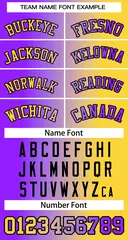 Women's Gold Purple-Black Gradient Fashion Baseball Jersey 5