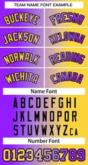 Women's Gold Purple-Black Gradient Fashion Baseball Jersey 5