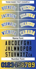 Women's Gold Royal-White Gradient Fashion Baseball Jersey 5
