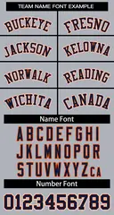 Women's Gray Navy Orange Classic Baseball Jersey 5