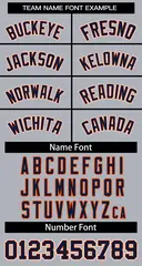 Women's Gray Navy Orange Classic Baseball Jersey 5