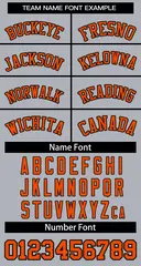 Women's Gray Orange Black Classic Style Baseball Jersey 5