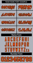 Women's Gray Orange Black Classic Style Baseball Jersey 5