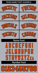 Women's Gray Orange Black Classic Style Baseball Jersey 5