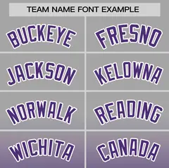 Women's Gray Purple Gradient Mesh Basketball Jersey 3