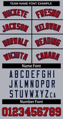 Women's Gray Red Navy Classic Baseball Jersey 5