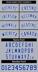 Women's Gray Royal White Classic Baseball Jersey 5