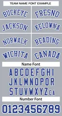 Women's Gray Royal-White Classic Baseball Jersey 5