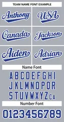 Women's Gray Royal-White Classic Baseball Jersey 5