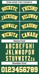 Women's Green White Gold Classic Baseball Jersey 5
