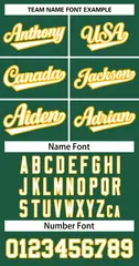 Women's Green White Gold Classic Baseball Jersey 5