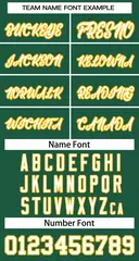 Women's Green White Gold Classic Baseball Jersey 5