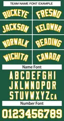 Women's Green White Gold Classic Baseball Jersey 5