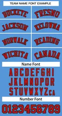 Women's Light Blue Red-Black Classic Baseball Jersey 5