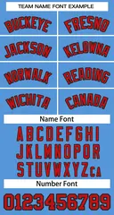Women's Light Blue Red-Black Classic Baseball Jersey 5