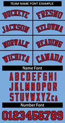 Women's Light Blue Red Navy Classic Baseball Jersey 5