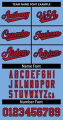 Women's Light Blue Red Navy Classic Baseball Jersey 5