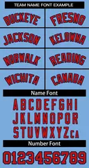 Women's Light Blue Red Navy Classic Baseball Jersey 5
