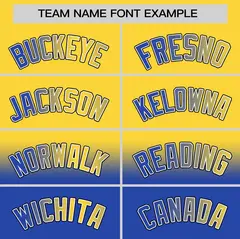 Women's Navy Gold Gradient Mesh Basketball Jersey 3