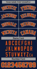Women's Navy Orange-Black Classic Style Baseball Jersey 5