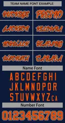 Women's Navy Orange-Black Classic Style Baseball Jersey 5