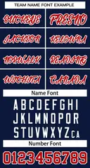 Women's Navy Red White Classic Baseball Jersey 5