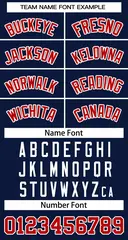 Women's Navy Red White Classic Baseball Jersey 5