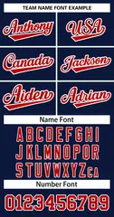 Women's Navy Red White Classic Baseball Jersey 5