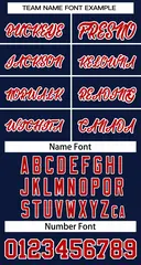 Women's Navy Red White Classic Baseball Jersey 5