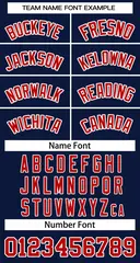 Women's Navy Red White Classic Baseball Jersey 5