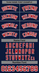 Women's Navy Red-White Classic Baseball Jersey 5