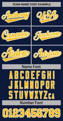 Women's Navy Yellow-White Classic Baseball Jersey 5