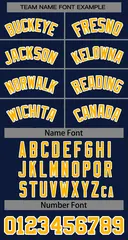 Women's Navy Yellow-White Classic Baseball Jersey 5