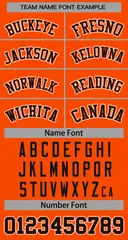 Women's Orange Black-Orange Classic Style Baseball Jersey 5