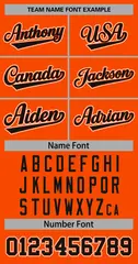 Women's Orange Black-Orange Classic Style Baseball Jersey 5