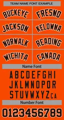 Women's Orange Black-Orange Classic Style Baseball Jersey 5
