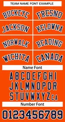 Women's Orange Navy White Classic Baseball Jersey 5