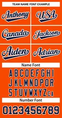 Women's Orange Navy White Classic Baseball Jersey 5