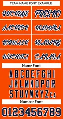 Women's Orange Navy White Classic Baseball Jersey 5